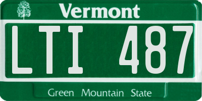 VT license plate LTI487