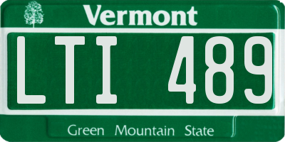 VT license plate LTI489
