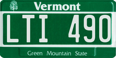 VT license plate LTI490