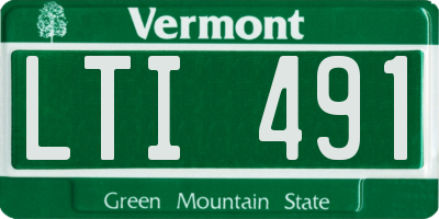 VT license plate LTI491