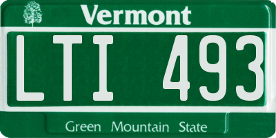 VT license plate LTI493
