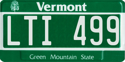 VT license plate LTI499