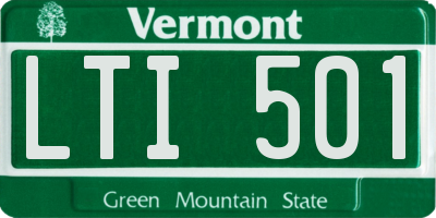 VT license plate LTI501