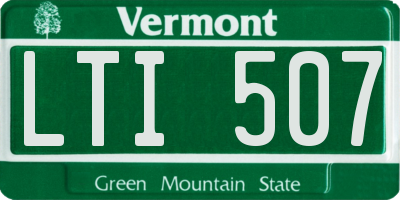VT license plate LTI507