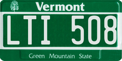 VT license plate LTI508