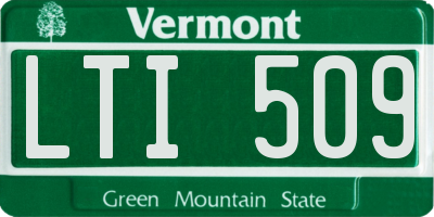 VT license plate LTI509