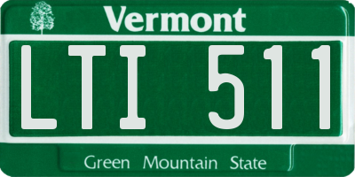 VT license plate LTI511