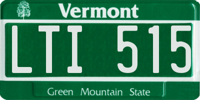VT license plate LTI515