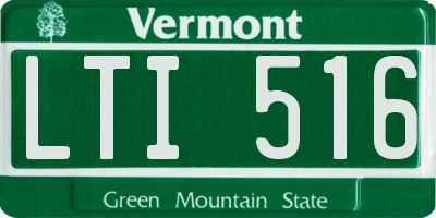 VT license plate LTI516