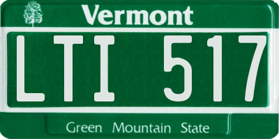 VT license plate LTI517
