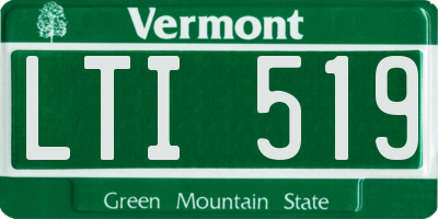 VT license plate LTI519