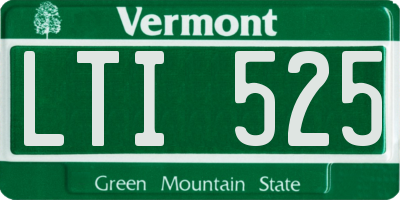 VT license plate LTI525