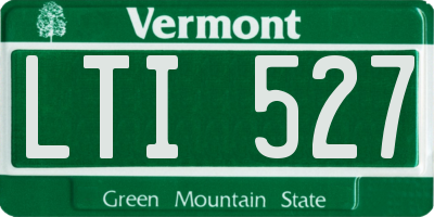 VT license plate LTI527