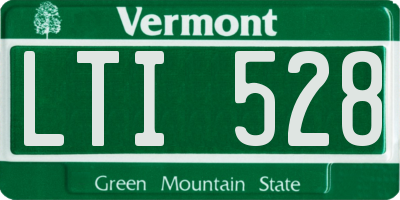 VT license plate LTI528