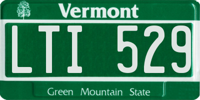 VT license plate LTI529