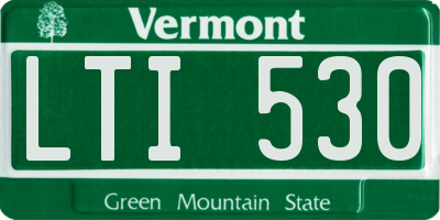VT license plate LTI530