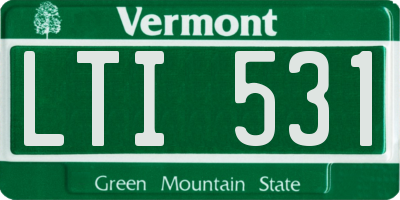 VT license plate LTI531