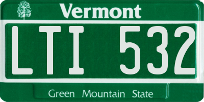 VT license plate LTI532