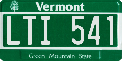 VT license plate LTI541