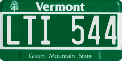 VT license plate LTI544