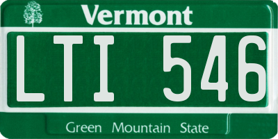 VT license plate LTI546