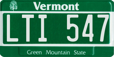 VT license plate LTI547