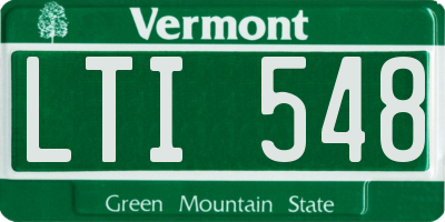 VT license plate LTI548