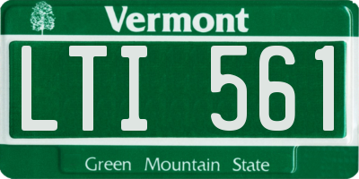 VT license plate LTI561