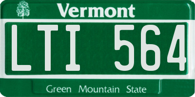 VT license plate LTI564