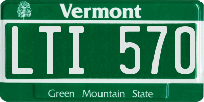 VT license plate LTI570