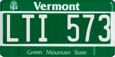 VT license plate LTI573