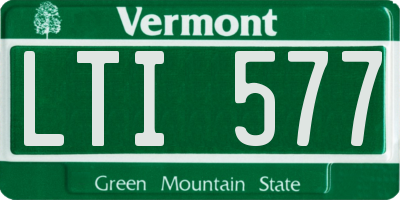 VT license plate LTI577