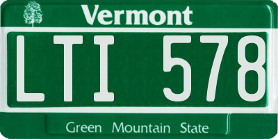 VT license plate LTI578