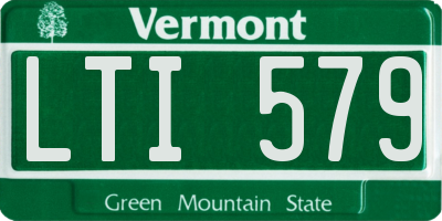 VT license plate LTI579