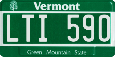 VT license plate LTI590