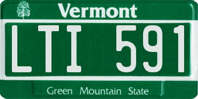 VT license plate LTI591