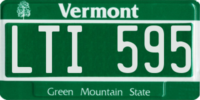 VT license plate LTI595