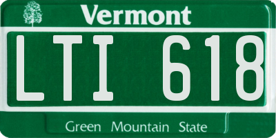 VT license plate LTI618