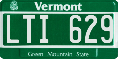 VT license plate LTI629