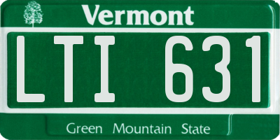 VT license plate LTI631