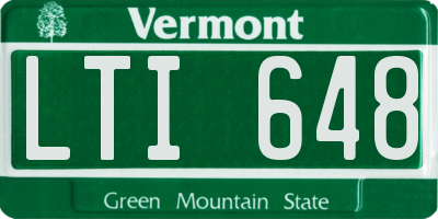 VT license plate LTI648