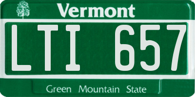 VT license plate LTI657