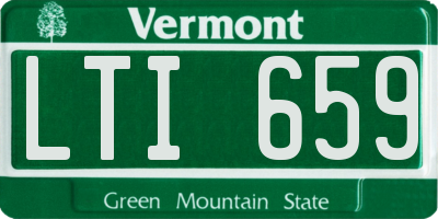 VT license plate LTI659