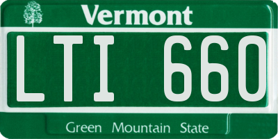 VT license plate LTI660