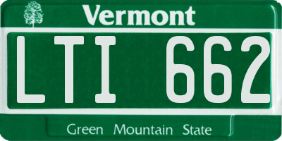 VT license plate LTI662