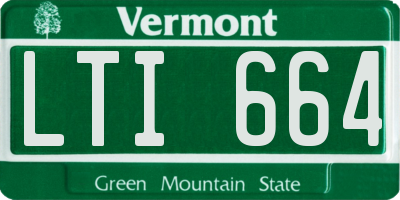 VT license plate LTI664