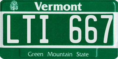 VT license plate LTI667