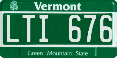 VT license plate LTI676