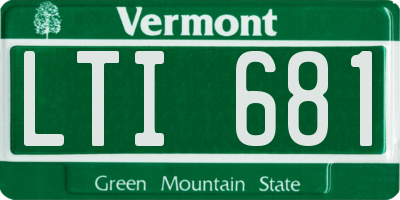 VT license plate LTI681