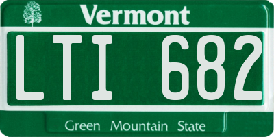 VT license plate LTI682